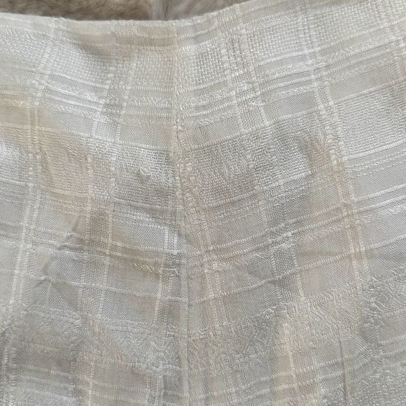 L*Space Ioana Shorts Plaid Textured Mini Cream Size L - Picture 8 of 9